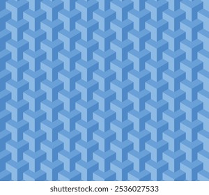 Seamless abstract 3d construction block pattern
