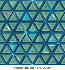 Nahtloser abstrakter 3d geometrischer Hintergrund - Vektor eps10. Farbenfrohe Edelsteine illustrieren Kachel.