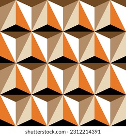 Seamless abstract 3d geometric pattern. Vector Illustration