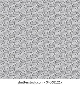 Seamless abstract 3D tile white background - hexagons. The color of the metal light tone. Vector illustration EPS10.