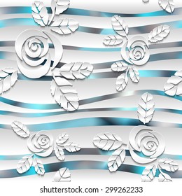 Seamless abstract 3D white spheric background. Vector EPS10 pattern. 