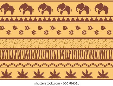Seamless abstract African Safari pattern
