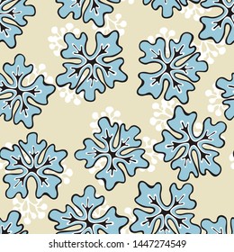 Seamless Abstract Alien Flowers Background Pattern