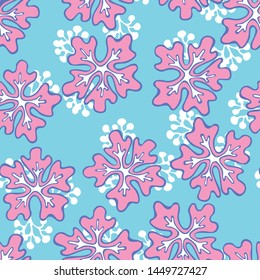 Seamless Abstract Aloha Flower Background Pattern