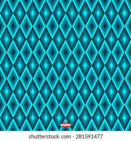 seamless abstract angular dark cyan pattern aqua texture with rhombus with abstract turquoise line on slate background. vector illustration