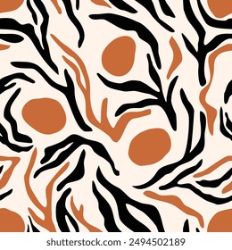 Seamless abstract animal print pattern. Vector Illustration.