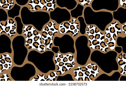 Seamless abstract animal skin pattern. Vector Illustration.