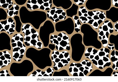 Seamless abstract animal skin pattern. Vector Illustration.