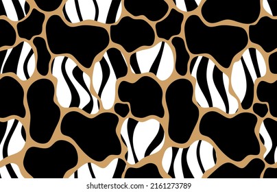 Seamless abstract animal skin pattern. Vector Illustration.