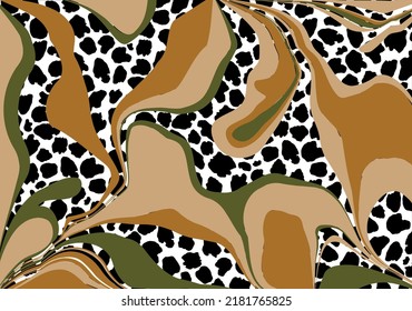 Seamless abstract animal skin pattern. Vector Illustration.