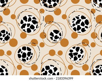 Seamless abstract animal skin pattern. Vector Illustration.