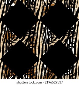 Seamless abstract animal skin pattern. Vector Illustration.