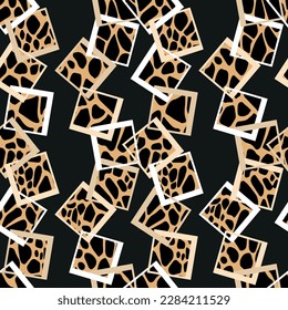 Patrón de piel animal abstracto e inexistente. Ilustración vectorial.