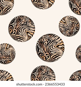 Seamless abstract animal skin zebra pattern. Vector Illustration.