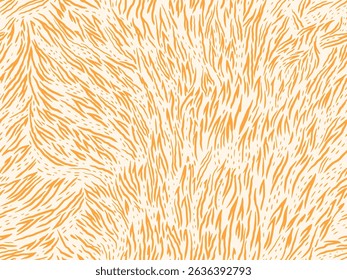 Seamless abstract animal-inspired pattern with vector dynamic organic lines. Yellow minimalist background. Simple print ornament for textile design, modern wallpapers, branding projects