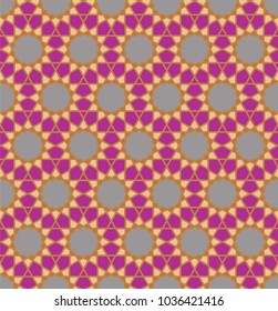 seamless abstract arabic pattern with sun flowers