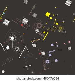 Seamless abstract architectural elements from drawings of plans