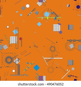 Seamless abstract architectural elements from drawings of plans