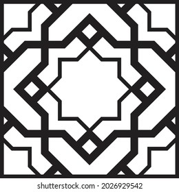 Seamless abstract architectural pattern tiles background. Vector illustration.