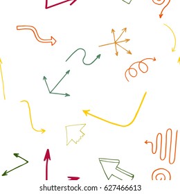Seamless abstract arrows colorful background