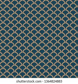 Seamless abstract Art Deco leaf vector pattern