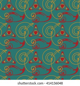 seamless abstract art nouveau pattern 
