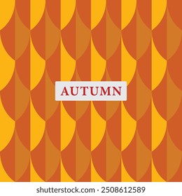 Seamless abstract autumn background, autumn geometric pattern background, abstract leaf texture with autumn theme.