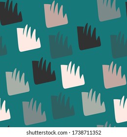 Seamless abstract backdrop with colorful abstract shapes. Pattern for kids, textile.