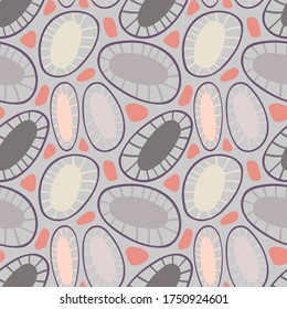 Seamless abstract backdrop with colorful shapes. Vector pattern