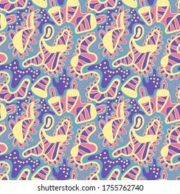 Seamless abstract backdrop with hand draw pattern. 