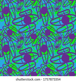 Seamless abstract backdrop with hand draw shapes.