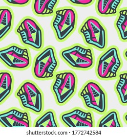 Seamless abstract backdrop with unusual hand draw shapes.