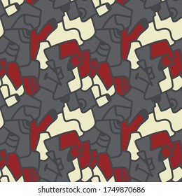 Seamless abstract backdrop with urban pattern.