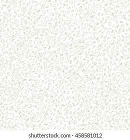 seamless abstract background of the alphabet  in ballpoint pen olive handwritten style 