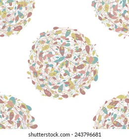 Seamless abstract background with balls