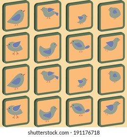 seamless abstract background with birds