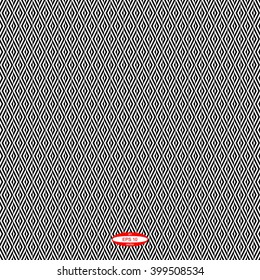 Seamless Abstract Background. Black White Rhombus Elements for Your Design. Vector illustration