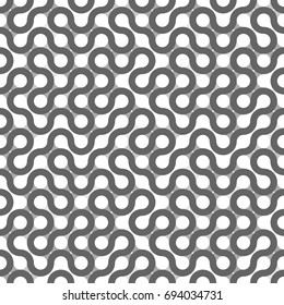 seamless abstract background with black and white curved lines