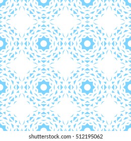 Seamless abstract background with blue geometric shapes. White background. Delicate image.