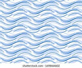 Seamless abstract background with blue waves.