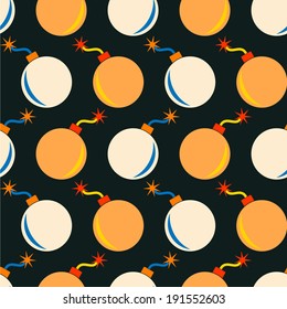 seamless abstract background with bombs