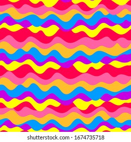 seamless abstract background with bright color waves
