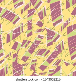 Seamless abstract background with chaotic strange geometry elements. 