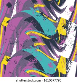 Seamless abstract background with chaotic urban elements.