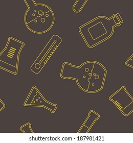 seamless abstract background with chemical equipment