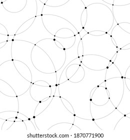 Seamless abstract background with circles and dots at their intersection