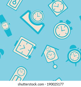 seamless abstract background with clock
