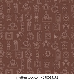 seamless abstract background with clock
