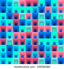 Seamless abstract background. seamless background of colored squares surround