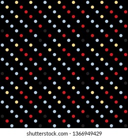 Seamless abstract background of colored varied circles for design.